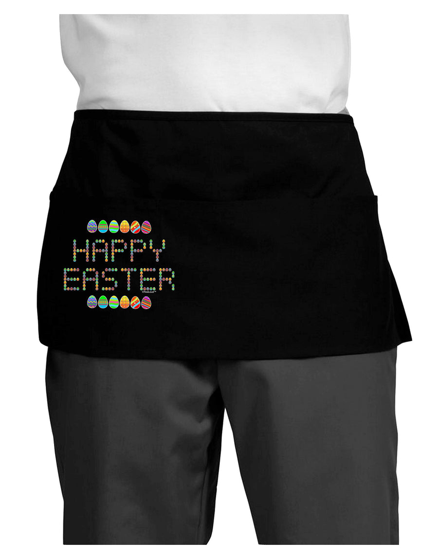 Happy Easter Eggs Dark Adult Mini Waist Apron, Server Apron-Mini Waist Apron-TooLoud-Black-One-Size-Davson Sales