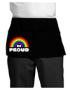 TooLoud Rainbow - Be Proud Gay Pride Dark Adult Mini Waist Apron, Server Apron-Mini Waist Apron-TooLoud-Black-One-Size-Davson Sales