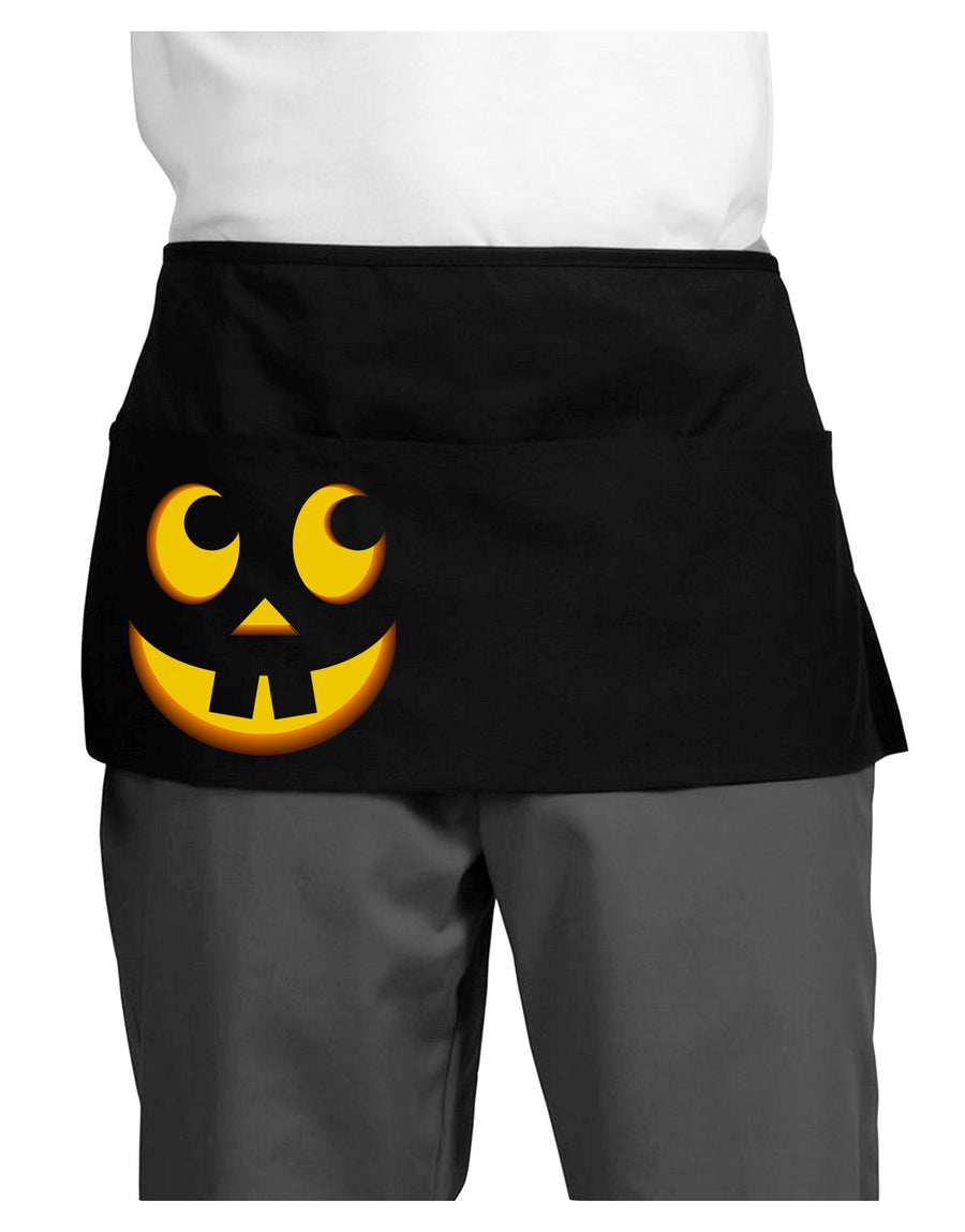 Cute Jack O Lantern Pumpkin Face Dark Adult Mini Waist Apron, Server Apron-Mini Waist Apron-TooLoud-Black-One-Size-Davson Sales