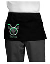 Taurus Symbol Dark Adult Mini Waist Apron, Server Apron-Mini Waist Apron-TooLoud-Black-One-Size-Davson Sales