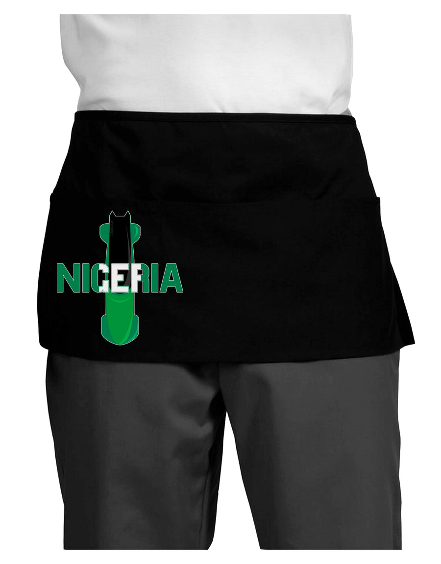 Nigeria Bobsled Dark Adult Mini Waist Apron, Server Apron by TooLoud-Bib Apron-TooLoud-Black-One-Size-Davson Sales