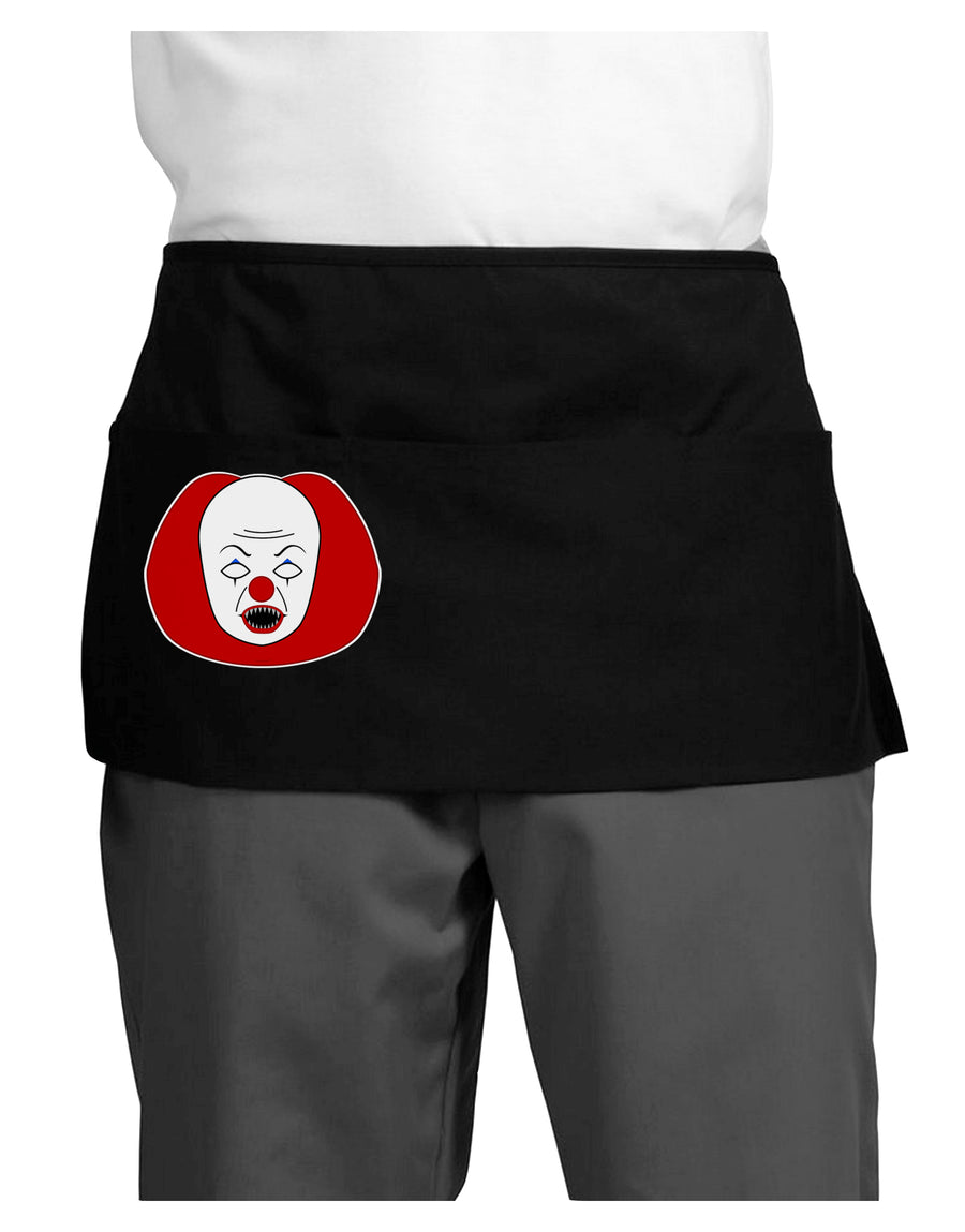 Scary Face Clown - Halloween Dark Adult Mini Waist Apron, Server Apron-Mini Waist Apron-TooLoud-Black-One-Size-Davson Sales