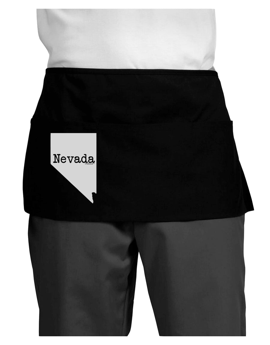 Nevada - United States Shape Dark Adult Mini Waist Apron, Server Apron by TooLoud-Mini Waist Apron-TooLoud-Black-One-Size-Davson Sales