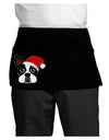 Cute Dog with Santa Hat - Christmas Dark Adult Mini Waist Apron, Server Apron-Mini Waist Apron-TooLoud-Black-One-Size-Davson Sales