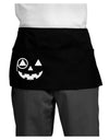 Monocle Jack-o-Lantern B-W Dark Adult Mini Waist Apron, Server Apron-Mini Waist Apron-TooLoud-Black-One-Size-Davson Sales