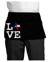 Texas Love Distressed Design Dark Adult Mini Waist Apron, Server Apron by TooLoud-Mini Waist Apron-TooLoud-Black-One-Size-Davson Sales