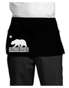 California Republic Design - Cali Bear Dark Adult Mini Waist Apron, Server Apron by TooLoud-Mini Waist Apron-TooLoud-Black-One-Size-Davson Sales