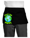 Save the Planet - Earth Dark Adult Mini Waist Apron, Server Apron-Mini Waist Apron-TooLoud-Black-One-Size-Davson Sales