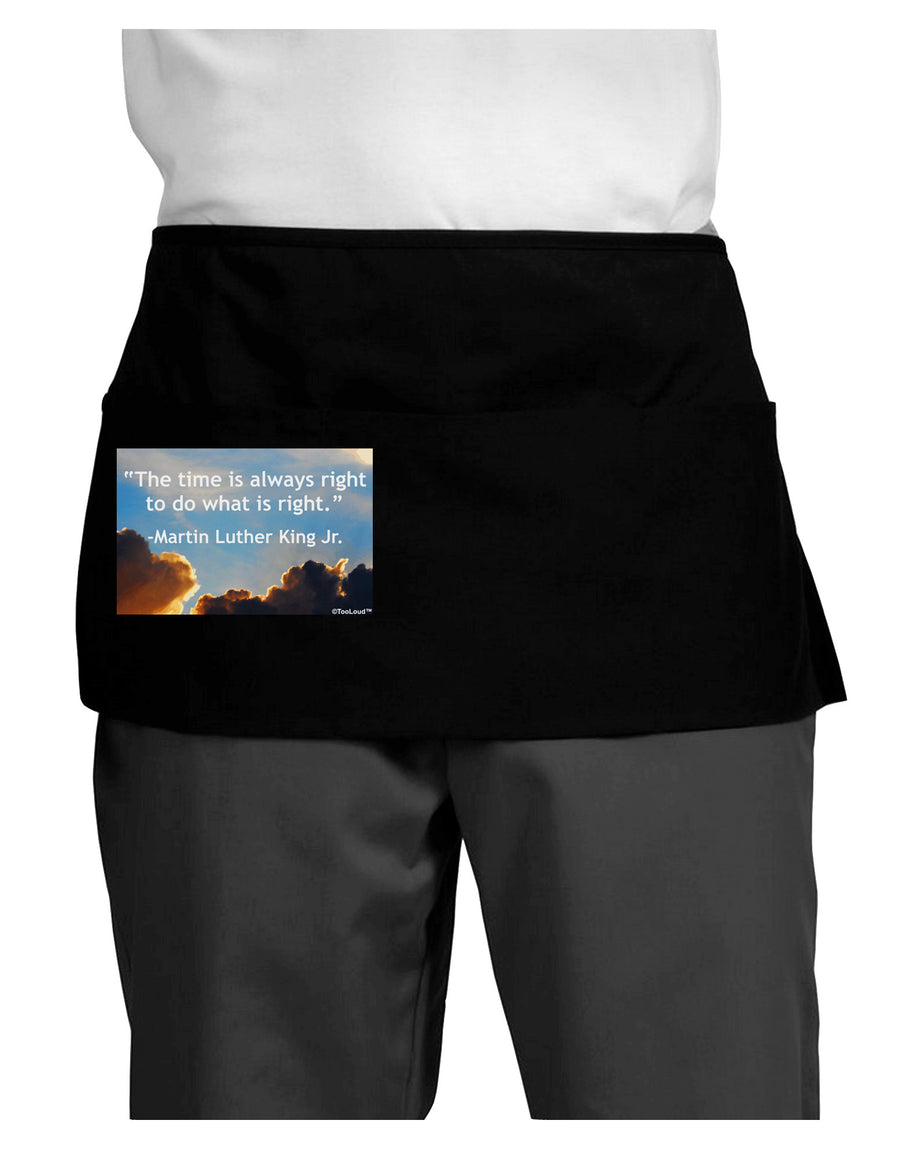 The Time Is Always Right Dark Adult Mini Waist Apron, Server Apron-Mini Waist Apron-TooLoud-Black-One-Size-Davson Sales