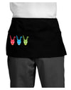 Scary Bunny Tri-color Dark Adult Mini Waist Apron, Server Apron-Mini Waist Apron-TooLoud-Black-One-Size-Davson Sales