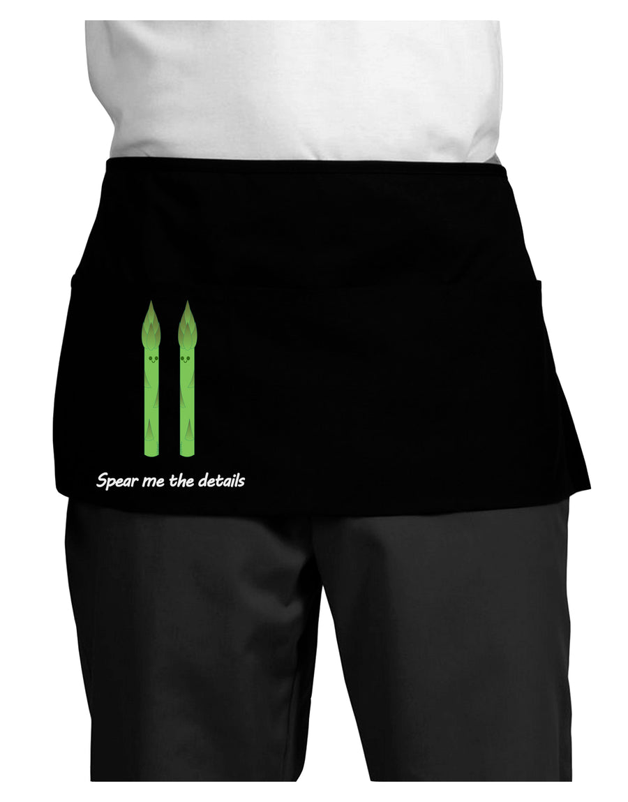 Asparagus - Spear Me the Details Dark Adult Mini Waist Apron, Server Apron-Mini Waist Apron-TooLoud-Black-One-Size-Davson Sales