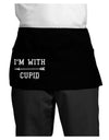 I'm With Cupid - Left Arrow Dark Adult Mini Waist Apron, Server Apron by TooLoud-Mini Waist Apron-TooLoud-Black-One-Size-Davson Sales