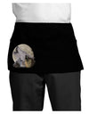 Three Wolves Howling at the Moon Dark Adult Mini Waist Apron, Server Apron by TooLoud-Mini Waist Apron-TooLoud-Black-One-Size-Davson Sales