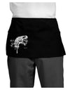 Artistic Ink Style Dinosaur Head Design Dark Adult Mini Waist Apron, Server Apron by TooLoud-Mini Waist Apron-TooLoud-Black-One-Size-Davson Sales