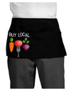 Buy Local - Vegetables Design Dark Adult Mini Waist Apron, Server Apron-Mini Waist Apron-TooLoud-Black-One-Size-Davson Sales