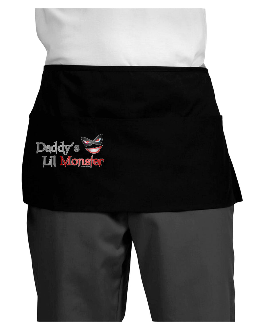 Daddys Lil Monster Dark Adult Mini Waist Apron, Server Apron-Mini Waist Apron-TooLoud-Black-One-Size-Davson Sales