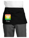 iToke Logo - Marijuana Leaf Dark Adult Mini Waist Apron, Server Apron-Mini Waist Apron-TooLoud-Black-One-Size-Davson Sales