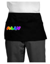 LGBT Ally Rainbow Text Dark Adult Mini Waist Apron, Server Apron by TooLoud-Mini Waist Apron-TooLoud-Black-One-Size-Davson Sales