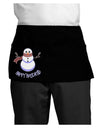 Snowman - Happy Holidays Dark Adult Mini Waist Apron, Server Apron-Mini Waist Apron-TooLoud-Black-One-Size-Davson Sales