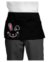 Cute Bunny Face Dark Adult Mini Waist Apron, Server Apron-Mini Waist Apron-TooLoud-Black-One-Size-Davson Sales