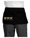 Happy Three Kings Day - 3 Crowns Dark Adult Mini Waist Apron, Server Apron by TooLoud-Mini Waist Apron-TooLoud-Black-One-Size-Davson Sales