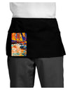 Mt Shavano Colorado Watercolor Dark Adult Mini Waist Apron, Server Apron-Mini Waist Apron-TooLoud-Black-One-Size-Davson Sales