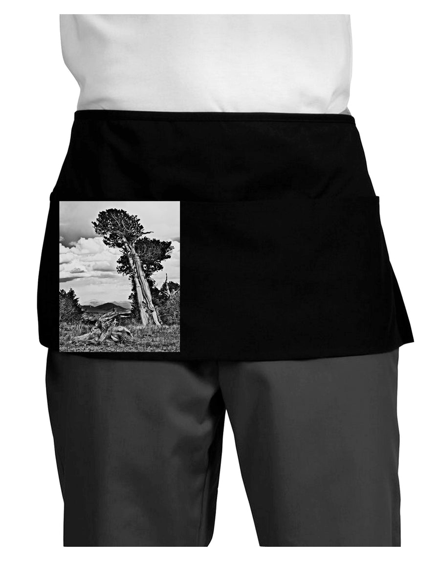 Colorado Landscape Monochrome Dark Adult Mini Waist Apron, Server Apron-Mini Waist Apron-TooLoud-Black-One-Size-Davson Sales