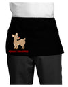 Cute Rudolph the Reindeer - Merry Christmas Dark Adult Mini Waist Apron, Server Apron by TooLoud-Mini Waist Apron-TooLoud-Black-One-Size-Davson Sales