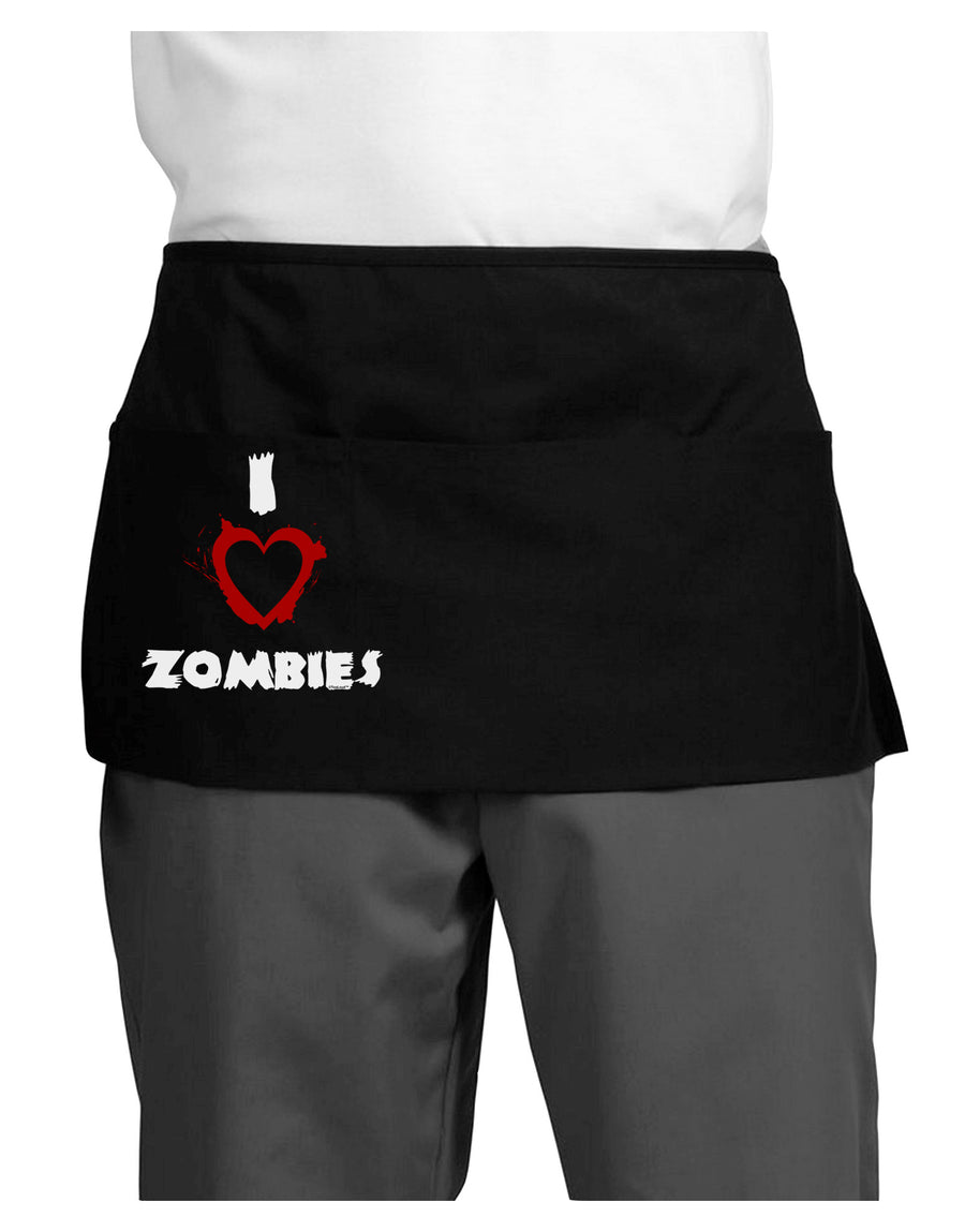 I Heart Zombies - Bloody Heart Dark Adult Mini Waist Apron, Server Apron-Mini Waist Apron-TooLoud-Black-One-Size-Davson Sales