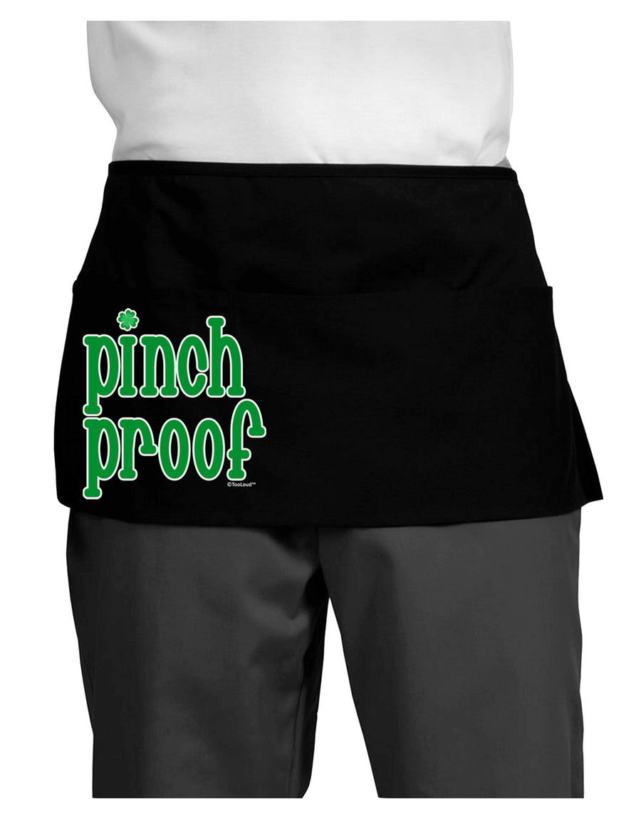 Pinch Proof - St. Patrick's Day Dark Adult Mini Waist Apron, Server Apron by TooLoud-Mini Waist Apron-TooLoud-Black-One-Size-Davson Sales