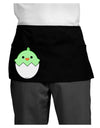 Cute Hatching Chick - Green Dark Adult Mini Waist Apron, Server Apron by TooLoud-Mini Waist Apron-TooLoud-Black-One-Size-Davson Sales