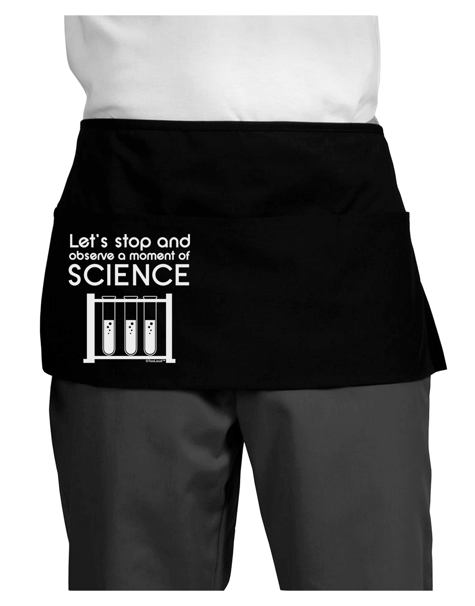 Moment of Science Dark Adult Mini Waist Apron, Server Apron by TooLoud-Mini Waist Apron-TooLoud-Black-One-Size-Davson Sales