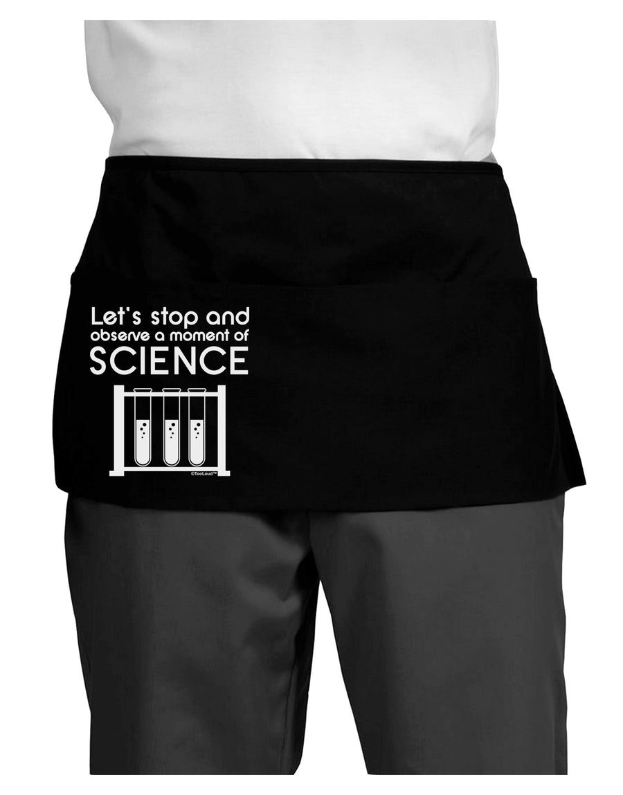 Moment of Science Dark Adult Mini Waist Apron, Server Apron by TooLoud-Mini Waist Apron-TooLoud-Black-One-Size-Davson Sales