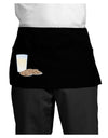 Milk and Cookies Design Dark Adult Mini Waist Apron, Server Apron-Mini Waist Apron-TooLoud-Black-One-Size-Davson Sales