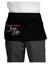 TooLoud Where There Is Love Gandhi Dark Adult Mini Waist Apron, Server Apron-Mini Waist Apron-TooLoud-Black-One-Size-Davson Sales