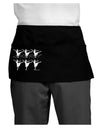 Nine Ladies Dancing Dark Adult Mini Waist Apron, Server Apron-Mini Waist Apron-TooLoud-Black-One-Size-Davson Sales