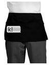 K Text Bubble Dark Adult Mini Waist Apron, Server Apron-Mini Waist Apron-TooLoud-Black-One-Size-Davson Sales