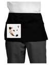 White Wolf Head Cutout Dark Adult Mini Waist Apron, Server Apron-Mini Waist Apron-TooLoud-Black-One-Size-Davson Sales