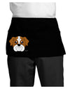 Cute Bulldog - Red Dark Adult Mini Waist Apron, Server Apron by TooLoud-Mini Waist Apron-TooLoud-Black-One-Size-Davson Sales