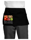 Buy Local Produce Text Dark Adult Mini Waist Apron, Server Apron-Mini Waist Apron-TooLoud-Black-One-Size-Davson Sales