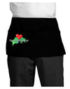 Holly Seasons Greetings Text Dark Adult Mini Waist Apron, Server Apron by TooLoud-Mini Waist Apron-TooLoud-Black-One-Size-Davson Sales