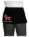 Colorful Pinata Design - Cinco de Mayo Dark Adult Mini Waist Apron, Server Apron by TooLoud-Mini Waist Apron-TooLoud-Black-One-Size-Davson Sales