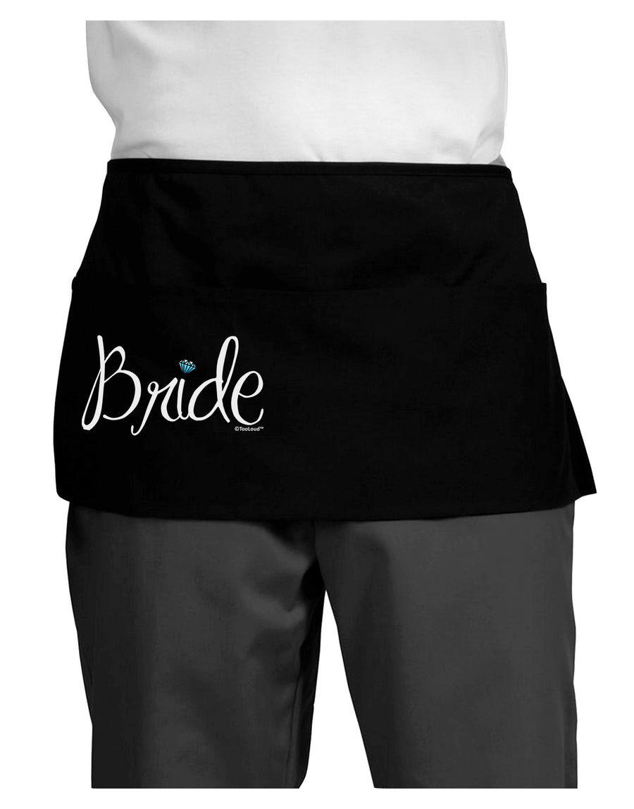 Bride Design - Diamond - Color Dark Adult Mini Waist Apron, Server Apron-Mini Waist Apron-TooLoud-Black-One-Size-Davson Sales