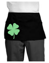 Lucky Four Leaf Clover St Patricks Day Dark Adult Mini Waist Apron, Server Apron-Mini Waist Apron-TooLoud-Black-One-Size-Davson Sales