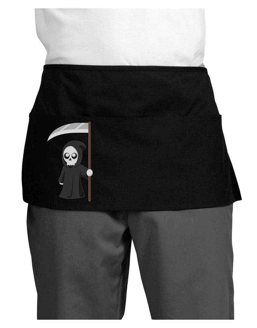 Cute Grim Reaper - Halloween Dark Adult Mini Waist Apron, Server Apron-Mini Waist Apron-TooLoud-Black-One-Size-Davson Sales