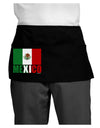 Mexican Flag - Mexico Text Dark Adult Mini Waist Apron, Server Apron by TooLoud-Mini Waist Apron-TooLoud-Black-One-Size-Davson Sales