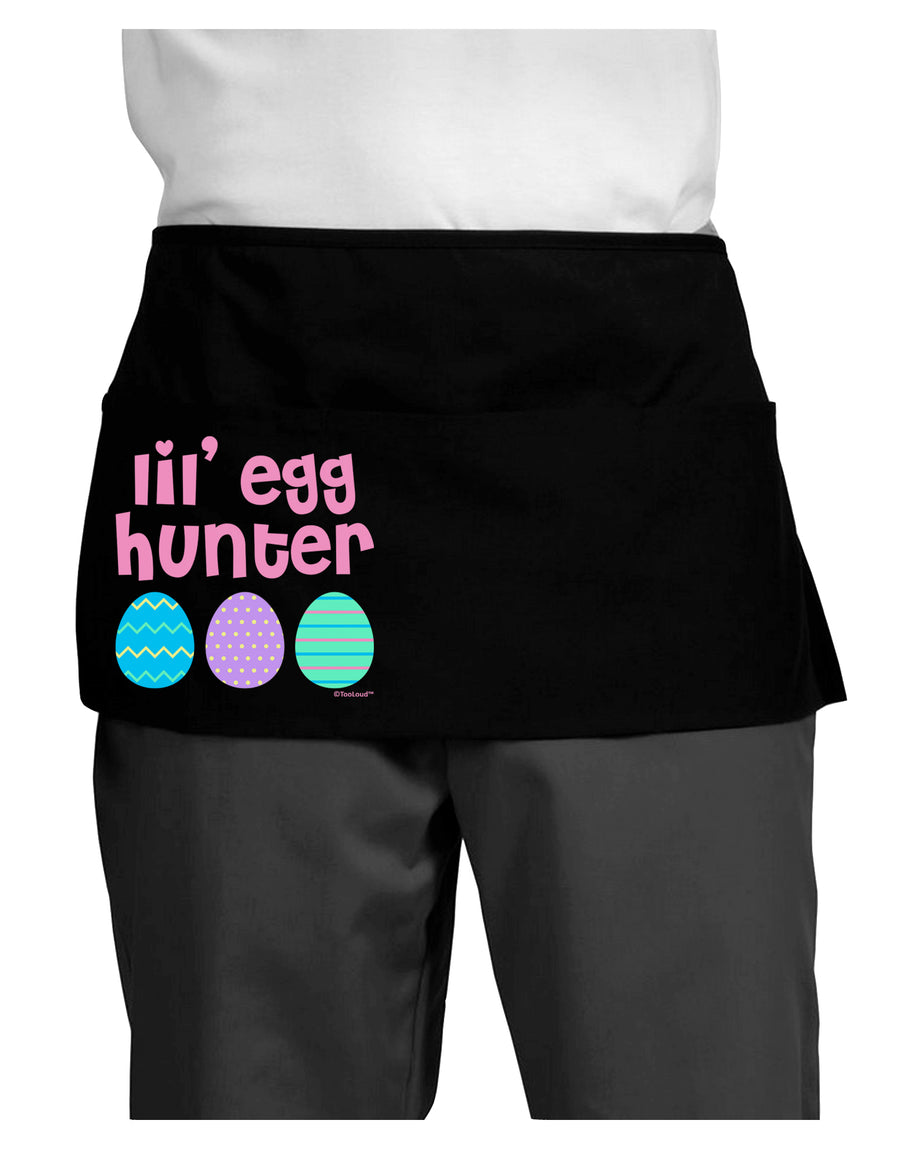 Lil' Egg Hunter - Easter - Pink Dark Adult Mini Waist Apron, Server Apron by TooLoud-Mini Waist Apron-TooLoud-Black-One-Size-Davson Sales
