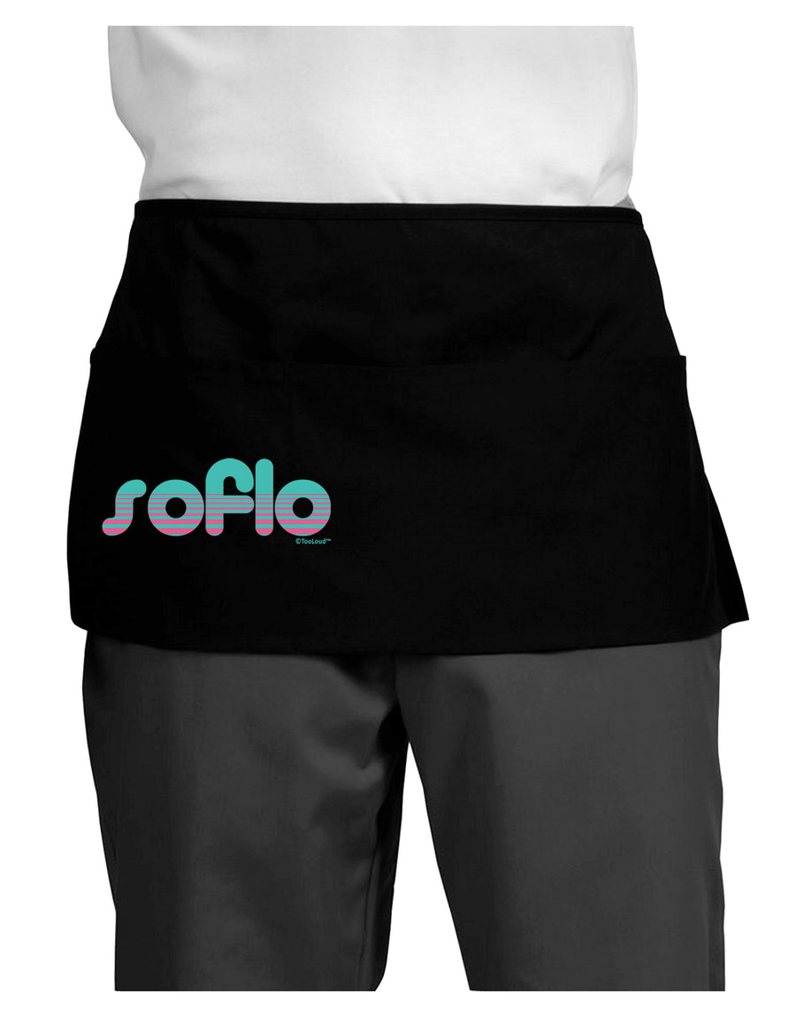 SoFlo - South Beach Style Design Dark Adult Mini Waist Apron, Server Apron by TooLoud-Mini Waist Apron-TooLoud-Black-One-Size-Davson Sales