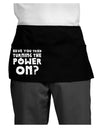 Turning the Power On Dark Adult Mini Waist Apron, Server Apron-Mini Waist Apron-TooLoud-Black-One-Size-Davson Sales