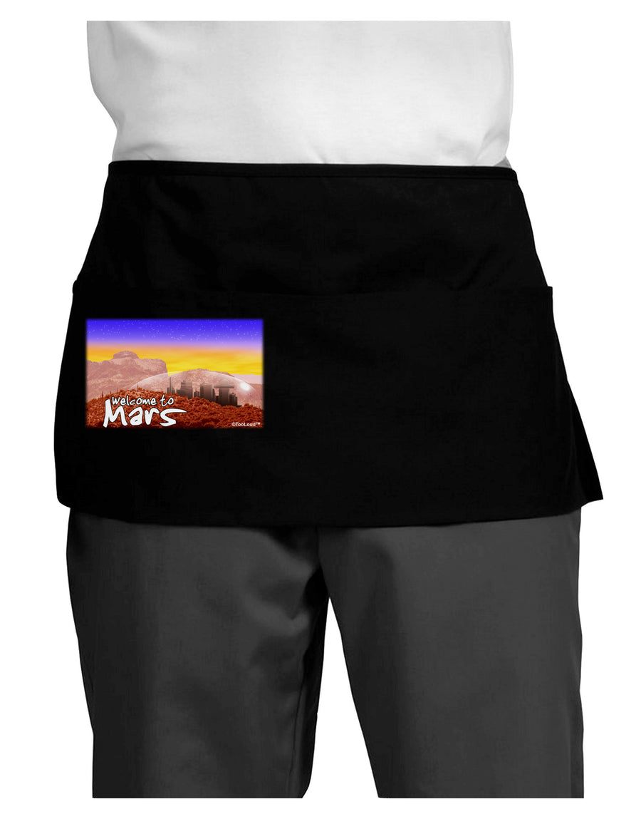 Welcome to Mars Dark Adult Mini Waist Apron, Server Apron-Mini Waist Apron-TooLoud-Black-One-Size-Davson Sales